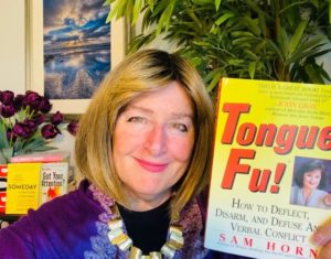 Sam Horn with Tongue Fu Book