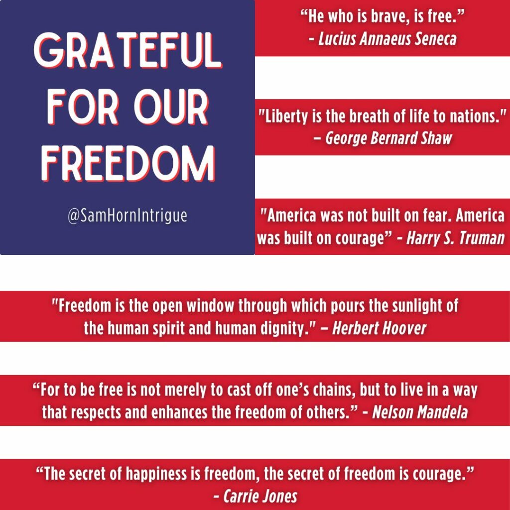 Sam Horn Infographic - 4th of July Grateful for Freedom Tips