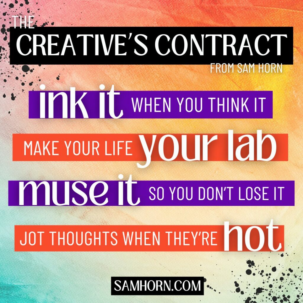 The Creative's Contract graphic by Sam Horn