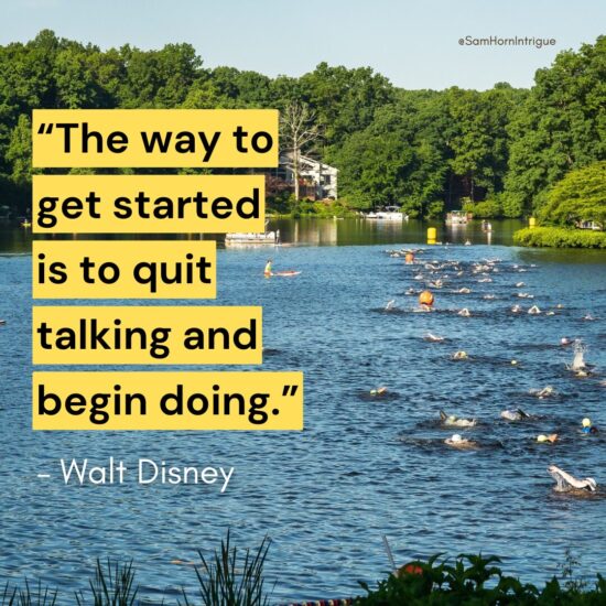Sam Horn's AHA Image Walt Disney quote on Lake Audubon image