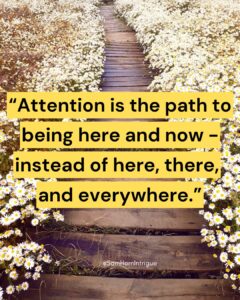 Flowery path with quote