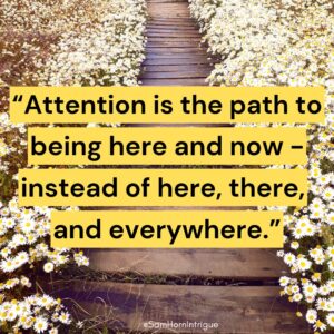 Flowery path with quote