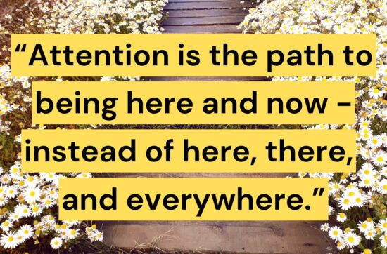 Flowery path with quote