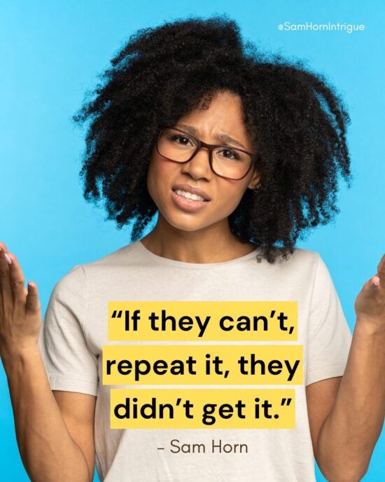 Quote image from Sam Horn