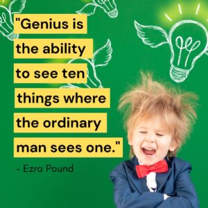 Little kid with big ideas with quote