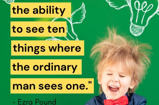 Little kid with big ideas with quote