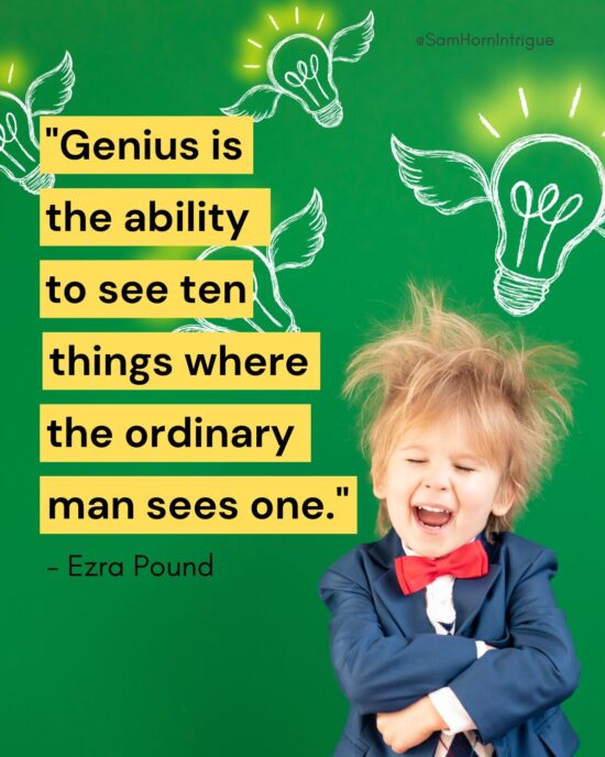 Little kid with big ideas with quote
