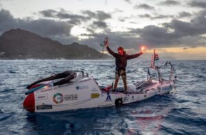 Chris Bertish on his SUP across the Atlantic Photo Credit Quin O’Hara