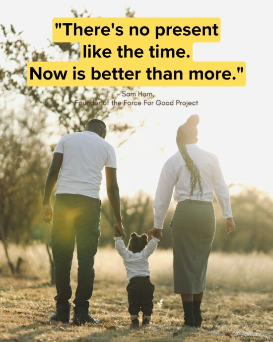 Sam Horn quote image about now being better than more
