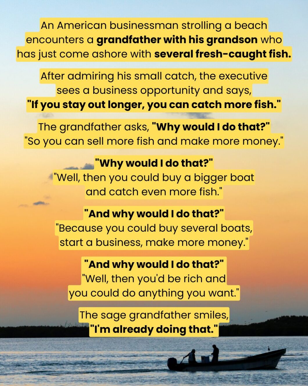 fishing boat parable
