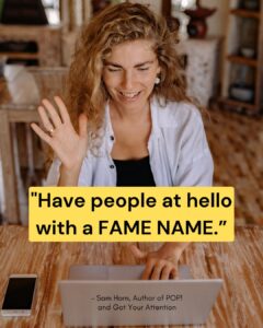 Woman at coffee shop logging into virtual meeting