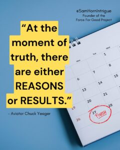 Reasons or results quote image from Sam Horn